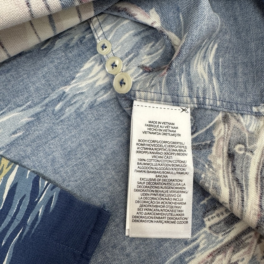 Polo Ralph Lauren Shirt Mens S Blue Sailing All Over Print‎ Button Down Oxford - Picture 13 of 16